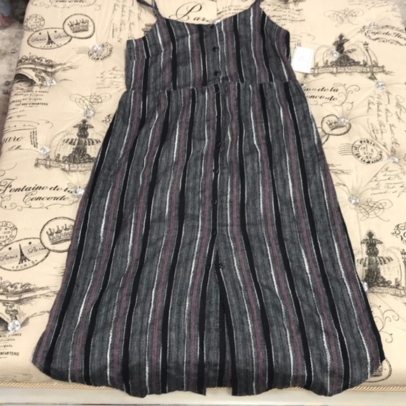 Susina Nordstrom Textured Stripe Button-front Mid Dress - Picture 2 of 6